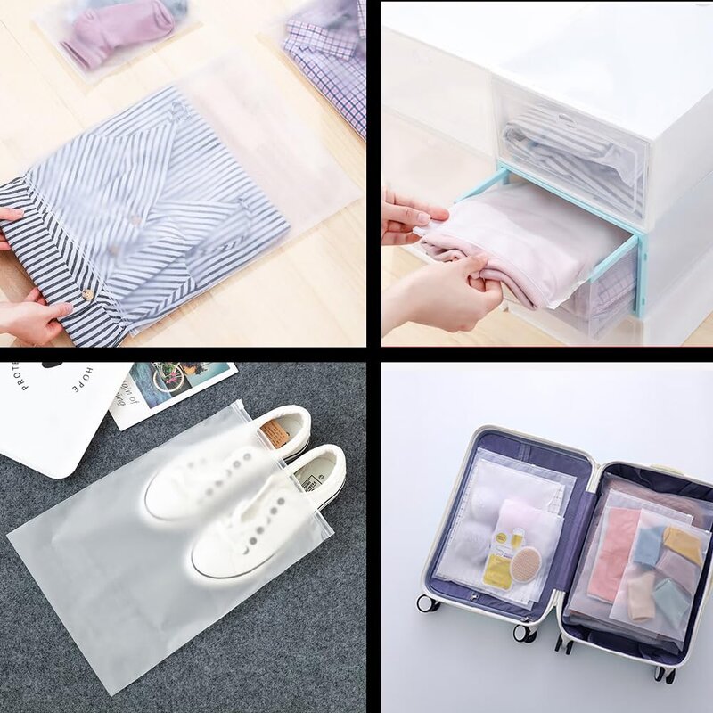 Frosted Zipper Bags Manufacturer - YC Custom Clothes Packaging for Shipping Travel Reusable Waterproof Plastic Storage Pouch