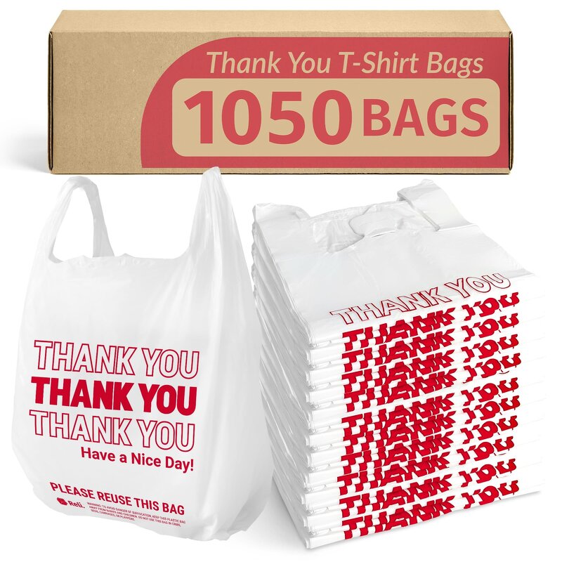 Plastic T Shirt Bags Manufacturer - YC Factory Bulk Thank You Vest Carrier Restaurant Retail Grocery Disposable Supermarket