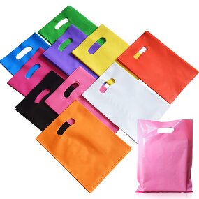 Shopping Bag Manufacturer - YC Personalized Brand Name Custom Logo Printed Boutique Clothing Packing LDPE Handle Plastic Carry Die Cut