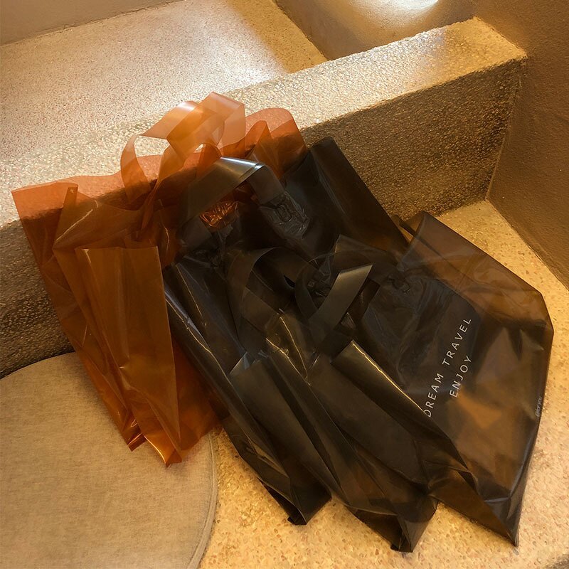 Garment Shopping Bag Manufacturer - YC Customize LDPE Biodegradable Soft Loop Handle Plastic Package Gusset Type