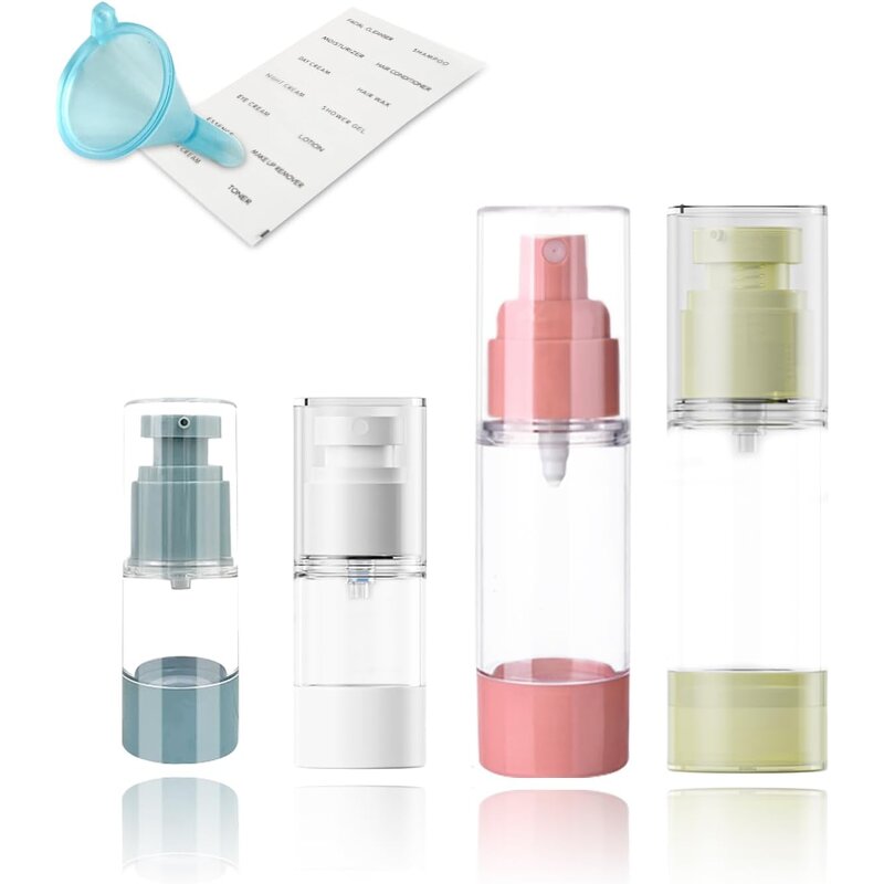 PCR Lotion Bottle Manufacturer - Bulk Airless Replaceable Recyclable Private Label 80-100ml Round Shape Custom Pink for Cosmetics