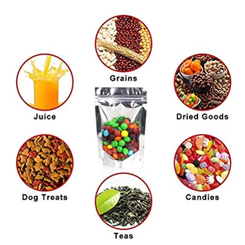 Resealable Compound Bags Manufacturer - YC Custom Printed Food Grade Smell Proof Stand up Pouches Aluminum Packaging Zip Lock