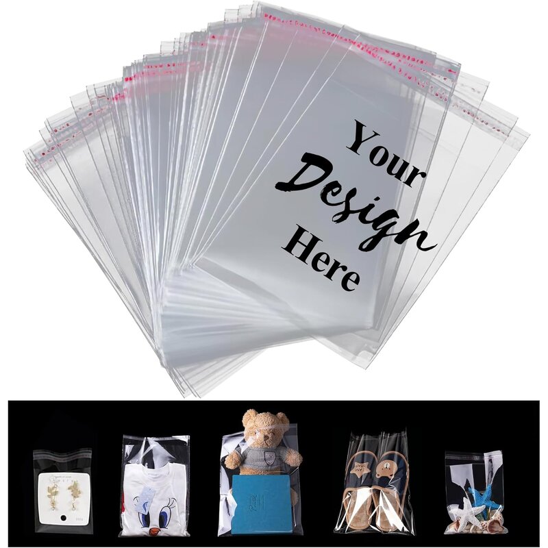 Transparent Plastic Self-Adhesive Bags Manufacturer - YC Large Storage Customized Clear Cellophane Clear Polybag Opp for Candy