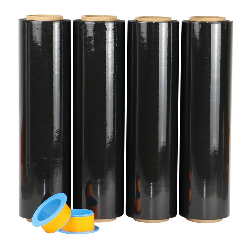 Stretch Film Manufacturer - YC Factory LDPE Customized Wrap Black Plastic Roll Packing Durable Pallet Wrap