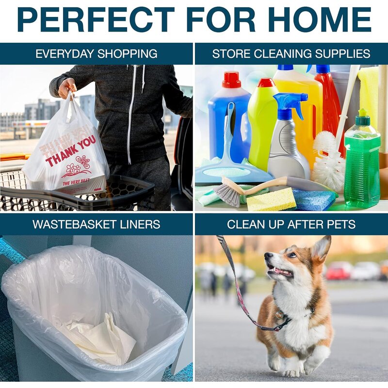 Transparent Plastic Bag Manufacturer - YC High Quality Shopping Disposable Vest Carrier Durable Handles Thank You T Shirt