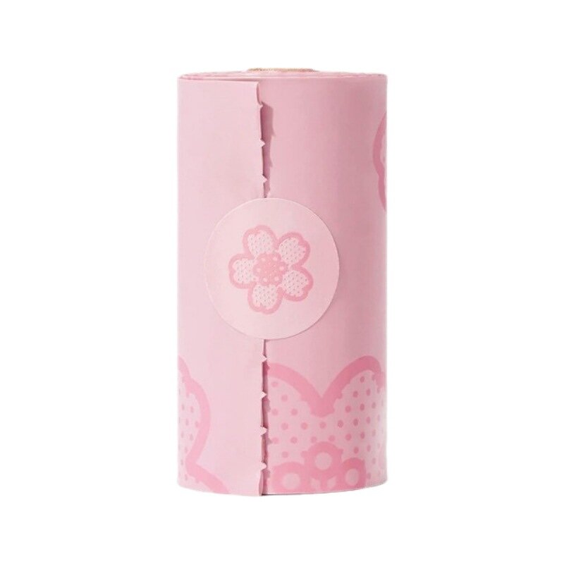 Biodegradable Pet Waste Bags Manufacturer - Custom Compostable Scented Dispenser Set Cornstarch Sustainable Pink Cherry Blossom Poop