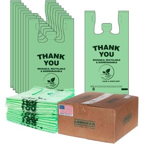 Biodegradable T Shirt Bags Manufacturer - YC Printing Thank You Vest Handle Plastic Food Packaging Grocery Shopping