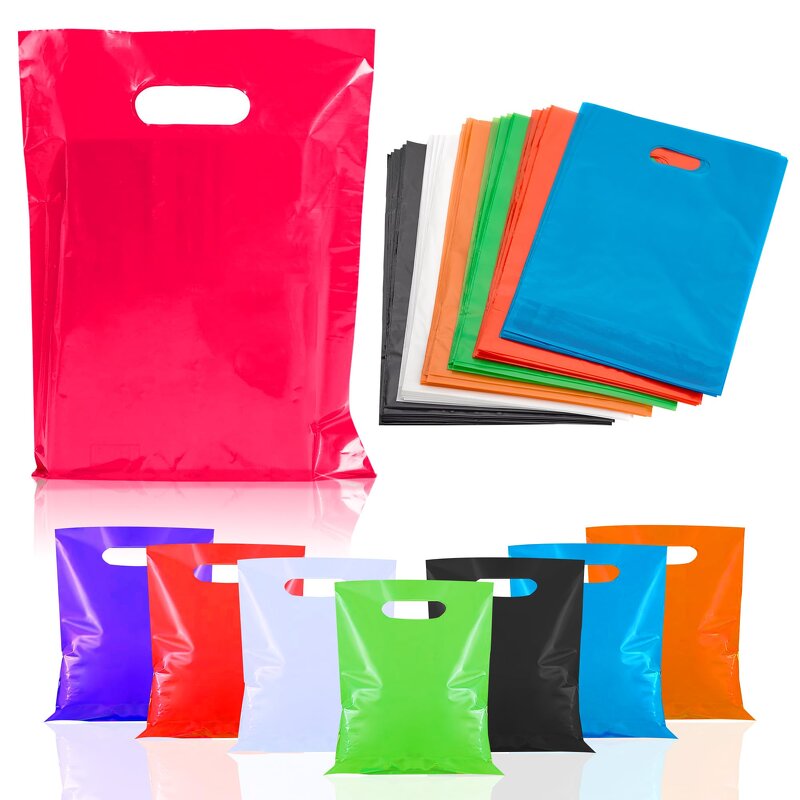 Shopping Bag Manufacturer - YC Personalized Brand Name Custom Logo Printed Boutique Clothing Packing LDPE Handle Plastic Carry Die Cut