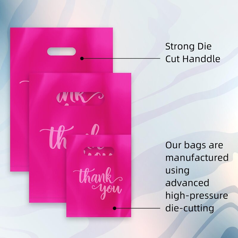 Shopping Bag Manufacturer - YC Personalized Brand Name Custom Logo Printed Boutique Clothing Packing LDPE Handle Plastic Carry Die Cut