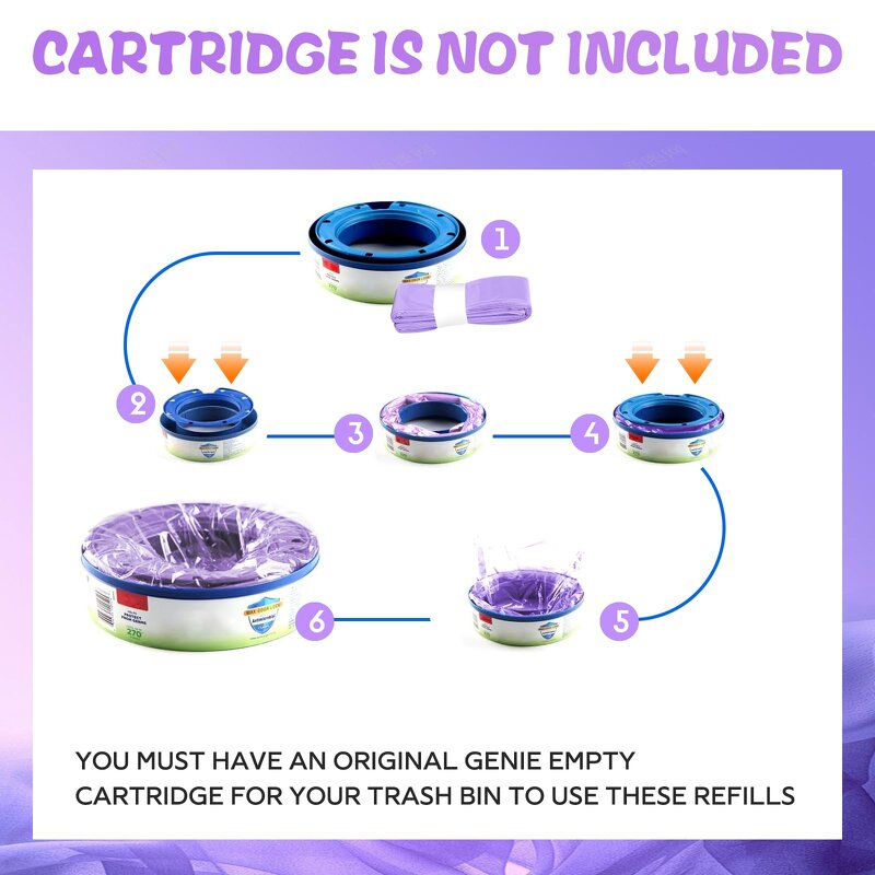 Nappy Bin Refills Manufacturer - YC New Arrival 4.5 Meters Baby Diaper Bucket Pail Liners Waste Bags Multisize Baby Diaper