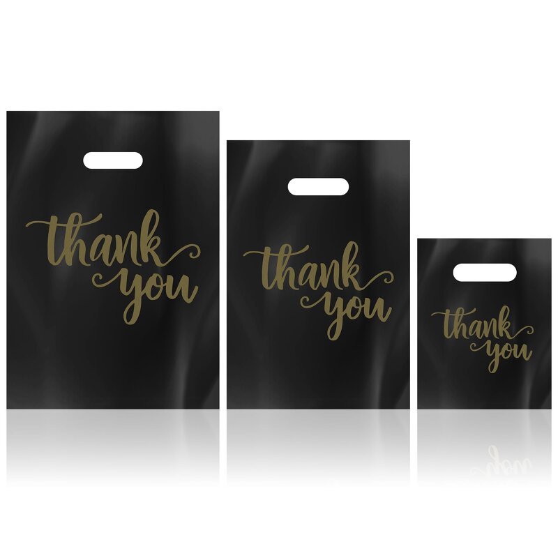 Shopping Plastic Bag Manufacturer - Professional Custom Retail LDPE Biodegradable Clothes Packing Boutique Thank You Die Cut