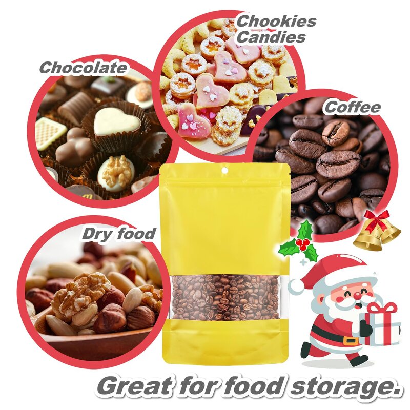 Smell Proof Bags Manufacturer - YC Low MoQ for Food Stand up Zipper Lock Resealable Aluminum Mylar Foil Plastic Packaging with Window