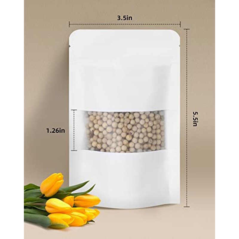 Compound Bags Manufacturer - YC Stock Customized Logo Food Packing Laminated Moisture Water Oil Proof Flat Bottom Stand up Pouch With Window