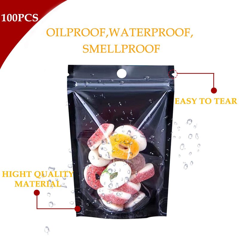 Mylar Smell Proof Bags Manufacturer - YC Bulk Printed Pack Resealable Stand up Food Storage Packaging Foil Pouch with Clear Window