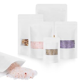 Compound Bags Manufacturer - YC Stock Customized Logo Food Packing Laminated Moisture Water Oil Proof Flat Bottom Stand up Pouch With Window