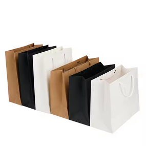 Cardboard Shopping Bags Manufacturer - YC Wholesale Customizable Logo Luxury Beautiful Craft Gift Paper with Ribbon Handles Recyclable