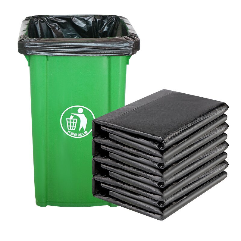 Plastic Bags Manufacturer - YC Customization Big Heavy Duty Recycled Large Portable Black Rubbish Refuse HDPE Polyethylene Garbage
