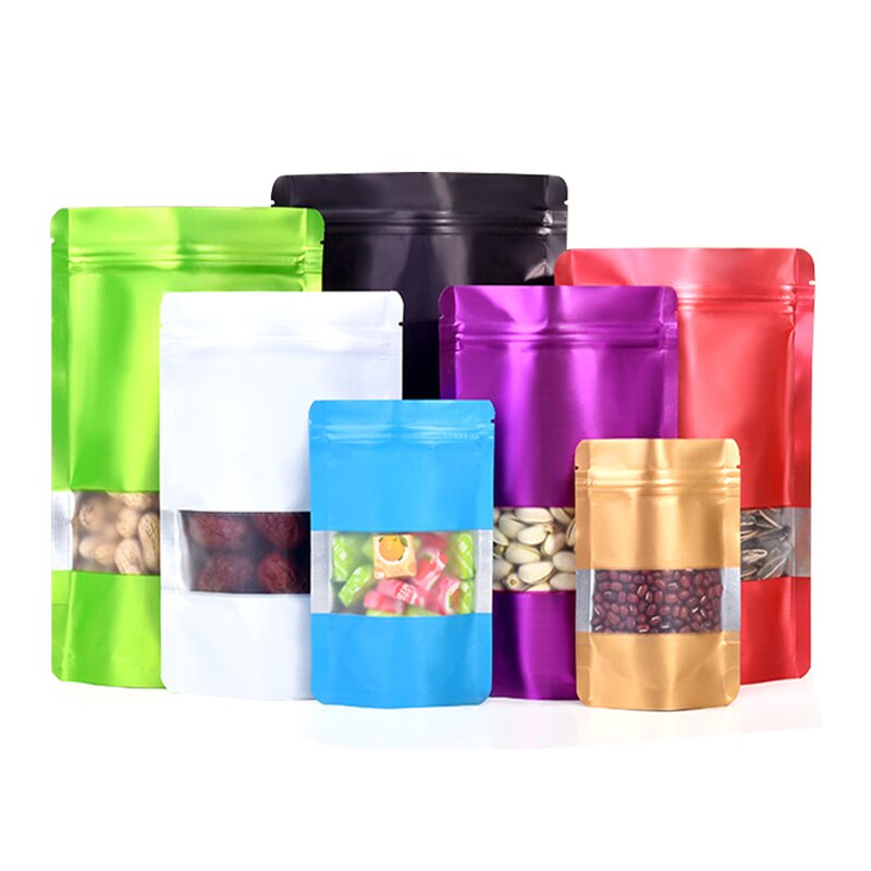 Compound Bags Manufacturer - YC Wholesale Hot Sale Plastic Packaging With Window Reusable Food Grade Stand Pouch Heat Seal Zipper