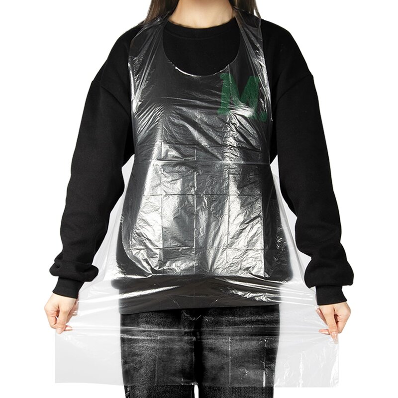 Plastic Apron Manufacturer - YC Cleaning Kitchen Transparent White Blue Black PE Sleeveless Stain-proof for Cleaning Use