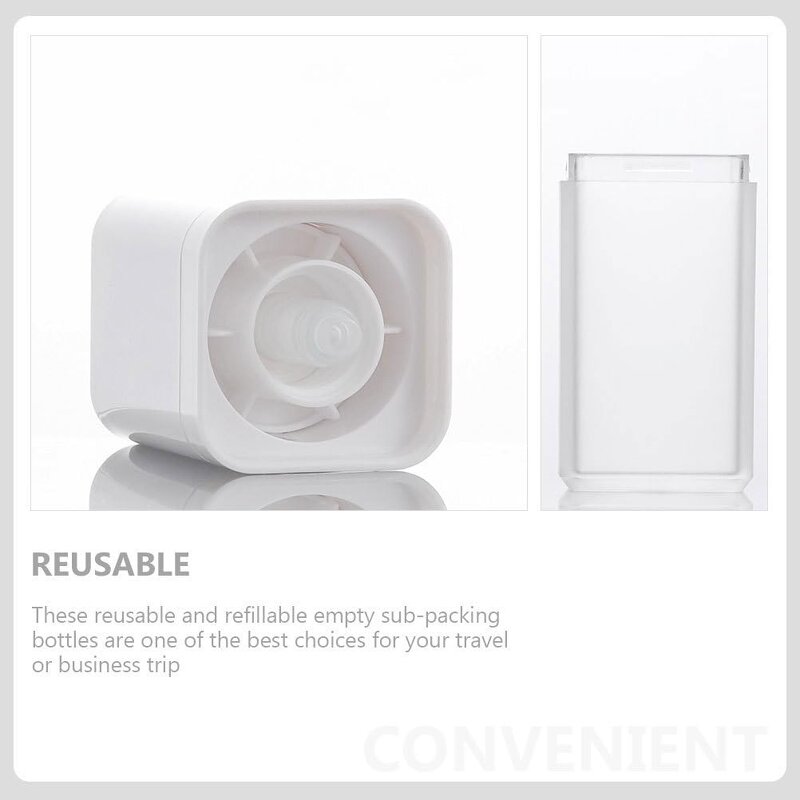 Vacuum Pump Bottle Manufacturer - YC Twist up 15-50ml Plastic Refillable Clear Matte Square Shape Lotion for Cosmetic Cream