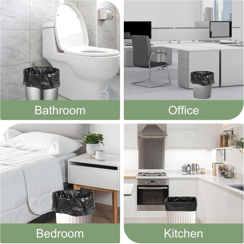 Refuse Sacks Manufacturer - YC Strong Large Thick LDPE HDPE Black Garbage Bag Customized Plastic Packing Trash Bags