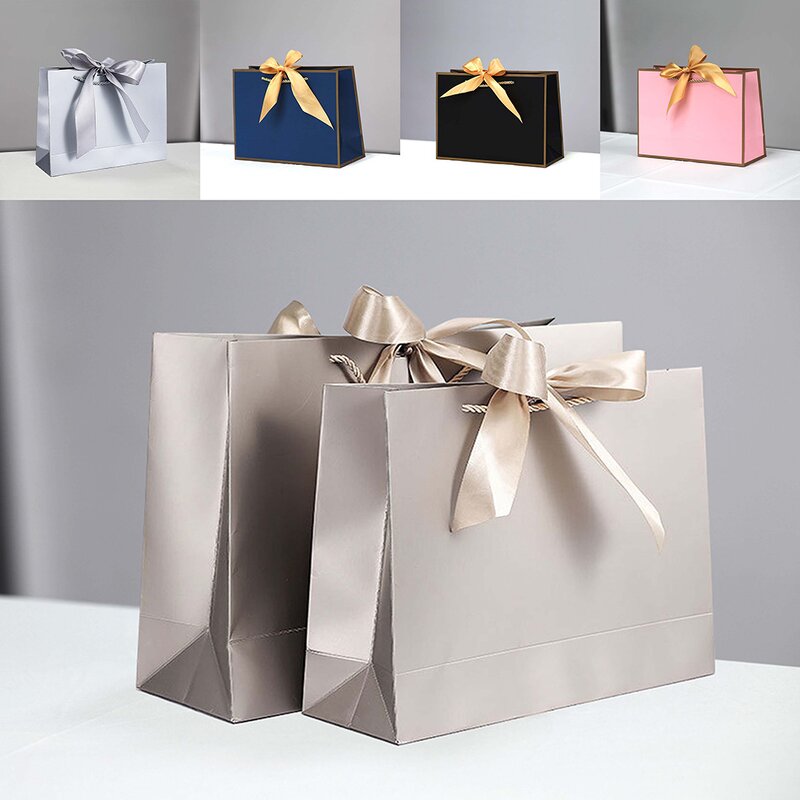 Paper Shopping Bag Manufacturer - YC Luxury Gift Packaging Custom Printed Logo Cardboard for Shoes Clothing Gift Carrier