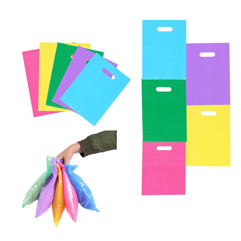 Shopping Bag Manufacturer - YC Personalized Brand Name Custom Logo Printed Boutique Clothing Packing LDPE Handle Plastic Carry Die Cut