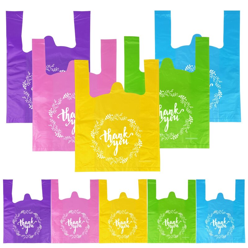 T Shirt Plastic Bags Manufacturer - YC Customized Thank You Grocery Biodegradable Shopping Take Away Vest Plastic