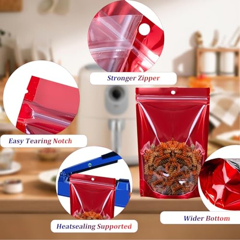 Resealable Compound Bags Manufacturer - YC Custom Printed Food Grade Smell Proof Stand up Pouches Aluminum Packaging Zip Lock