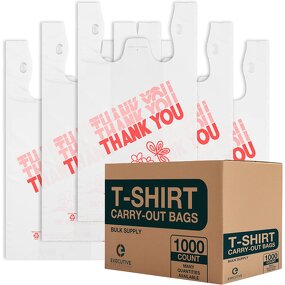 Transparent Plastic Bag Manufacturer - YC High Quality Shopping Disposable Vest Carrier Durable Handles Thank You T Shirt