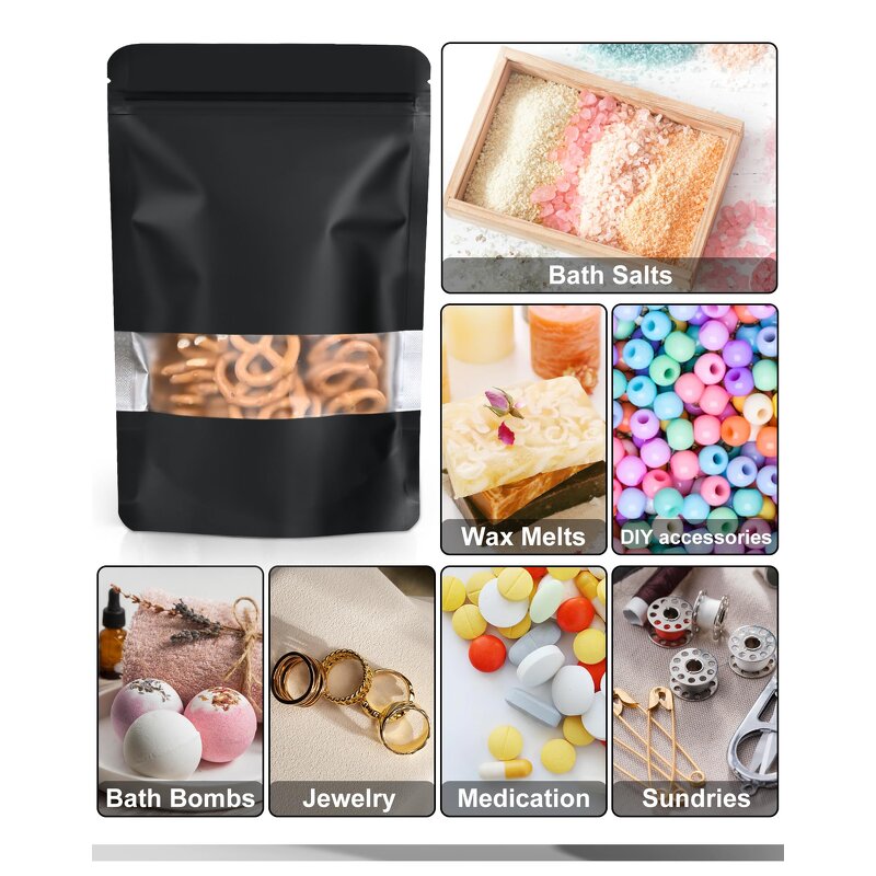 Compound Bags Manufacturer - YC Wholesale Hot Sale Plastic Packaging With Window Reusable Food Grade Stand Pouch Heat Seal Zipper