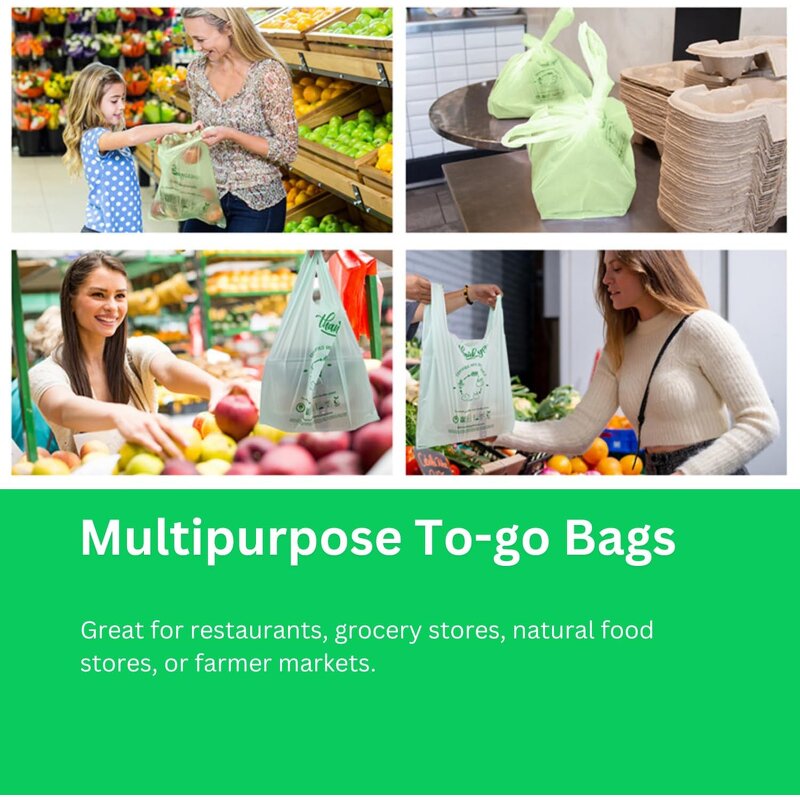 Biodegradable T Shirt Bags Manufacturer - YC Printing Thank You Vest Handle Plastic Food Packaging Grocery Shopping