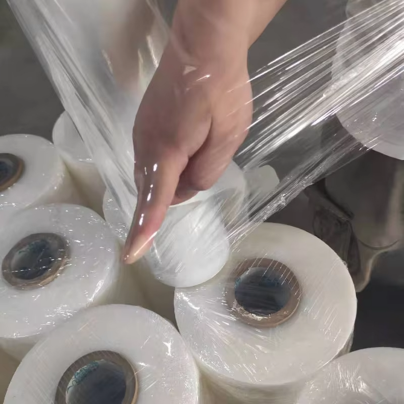 Stretch Wrap Manufacturer - YC Machine Winding Film Master Durable Adhering PE Transparent Proof Soft Packaging Plastic Polythene Roll