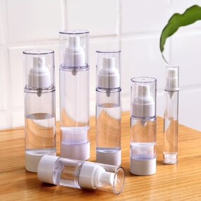 Double Tube Plastic Bottle Manufacturer - YC Luxury Empty Customized Cosmetic Packaging Jar Facial Care Vacuum Spray Lotion Airless Pump