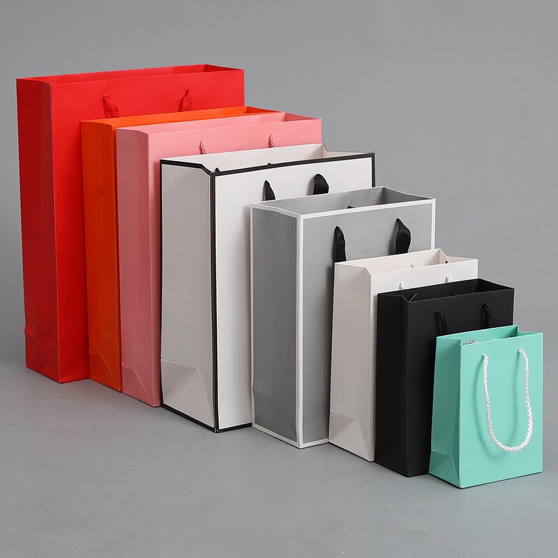 Paper Shopping Bag Manufacturer - YC Custom Logo Gift Clothing Cardboard With Ribbon Handles Boutique Luxury Recycled Packaging