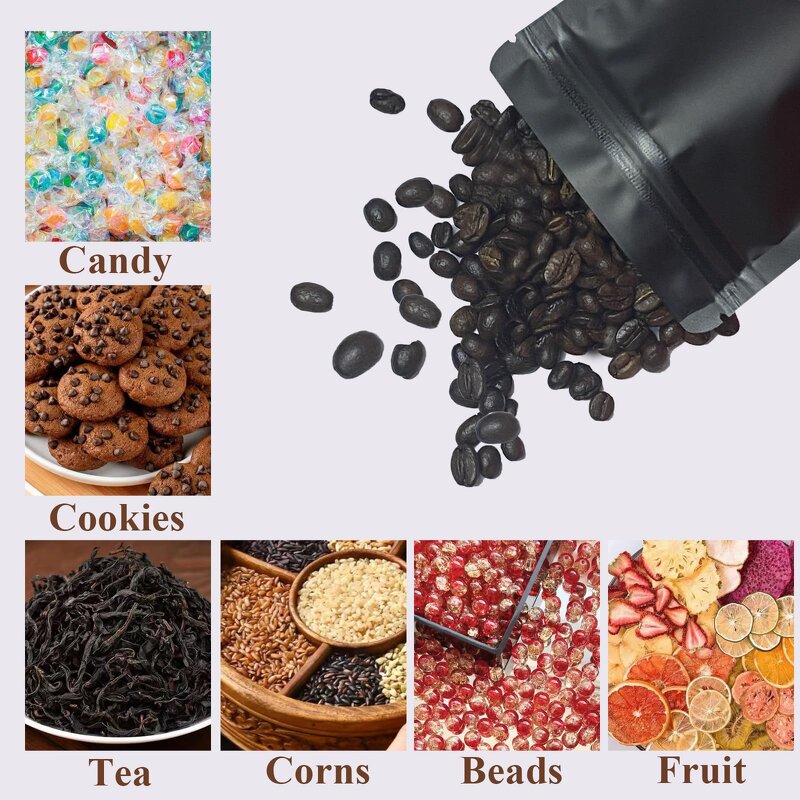 Matte Compound Bags Manufacturer - YC Custom Window Type Aluminum Foil Inside Zip Lock Stand up Plastic Pouches for Nuts Snacks Packaging