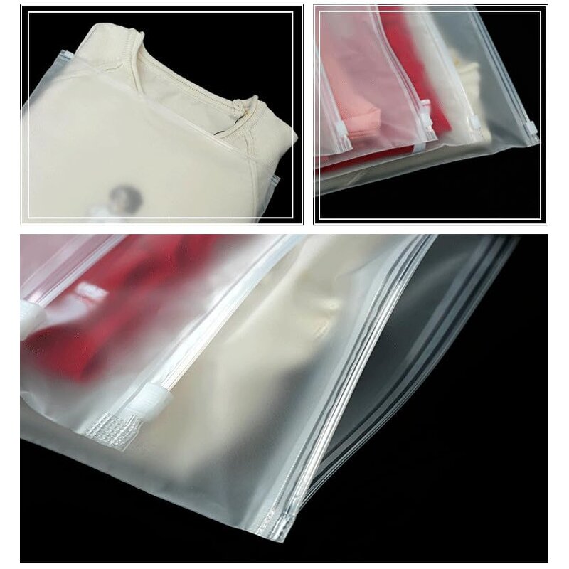 Slider Zipper Lock Bags Manufacturer - YC Custom Transparent Pe T-Shirt Swimwear Frosted Resealable for Plastic Packaging