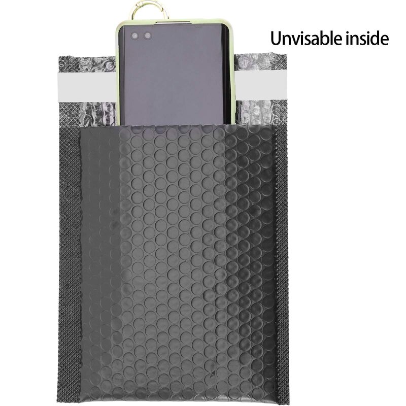 Plastic Mailing Bags Manufacturer - YC Factory Direct Custom Logo Black Envelope Padded Postal Delivery Courier Clothing Bubble Mailer