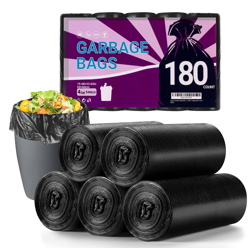 Trash Bag Manufacturer - YC Best Selling Customized LOGO Heavy Duty Household Plastic Garbage 4 Gallon for Kitchen