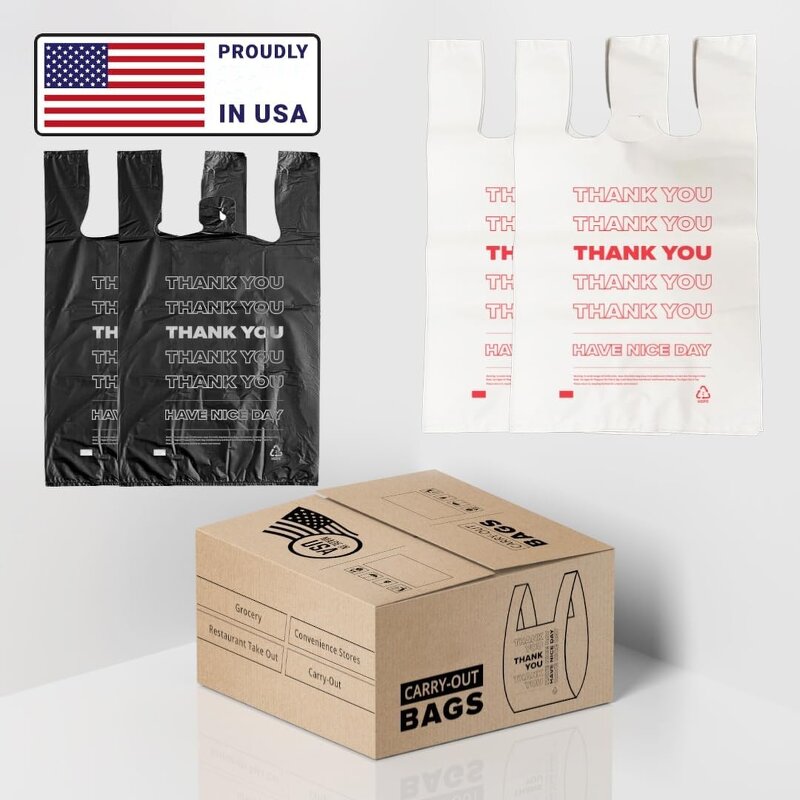 Plastic T Shirt Bags Manufacturer - Manufacturer's Customization Heavy Duty Vest Handle Colorful Shopping Packaging Thank You T-shirt