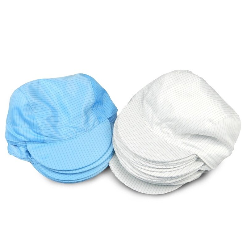 ESD Head Caps Manufacturer - Blue Washable Lint Free 5mm Grid Antistatic Hat Cleanroom Working