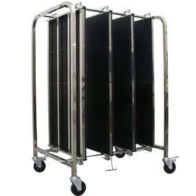 ESD Hand Trolley Manufacturer - Adjustable Anti-Static PCB Turnover Carts Material Storage Rack Plastic