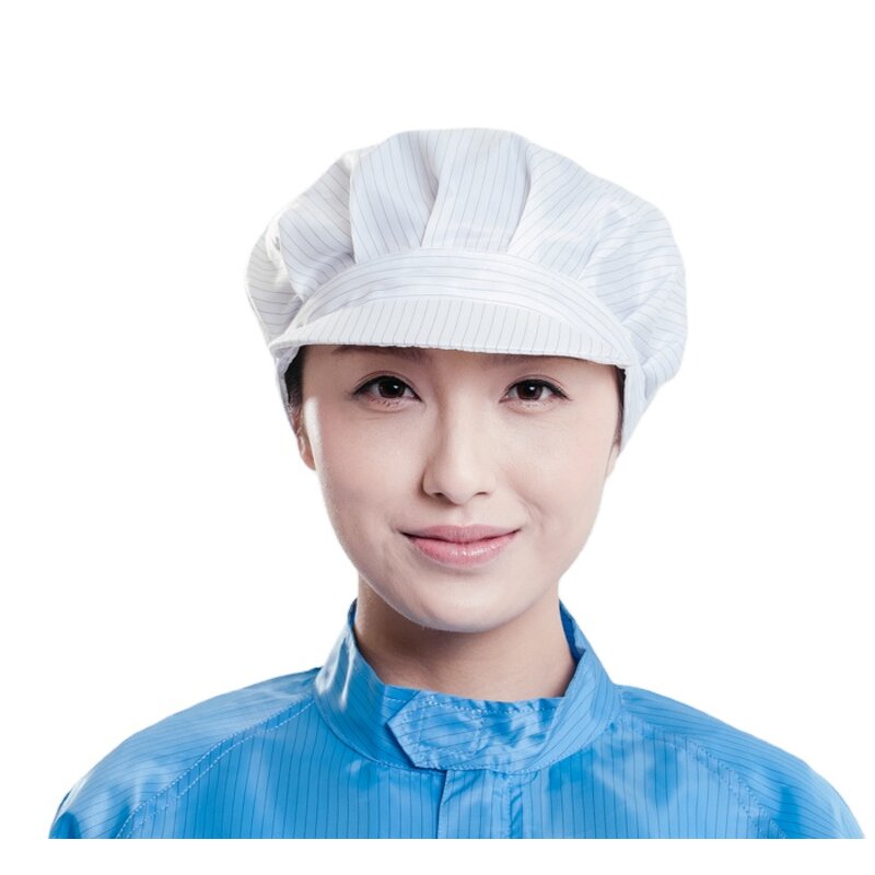 ESD Head Caps Manufacturer - Blue Washable Lint Free 5mm Grid Antistatic Hat Cleanroom Working