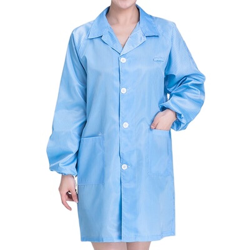 ESD Garment Manufacturer - Cleanroom Antistatic Work Uniform Conductive Fabric Smock Cotton Labcoat