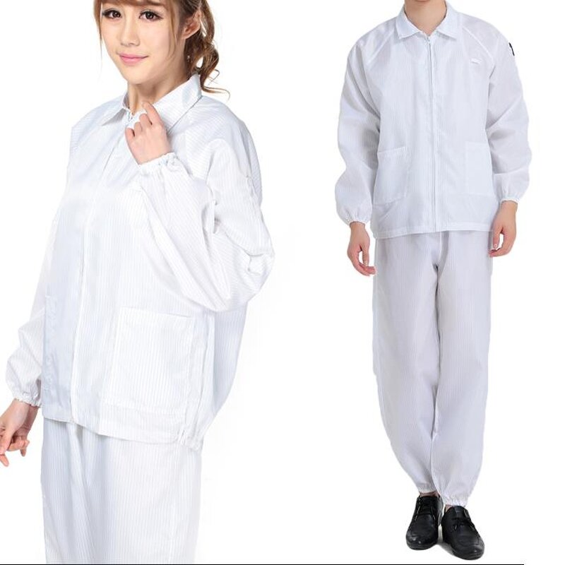 ESD Garment Manufacturer - Cleanroom Antistatic Work Uniform Conductive Fabric Smock Cotton Labcoat