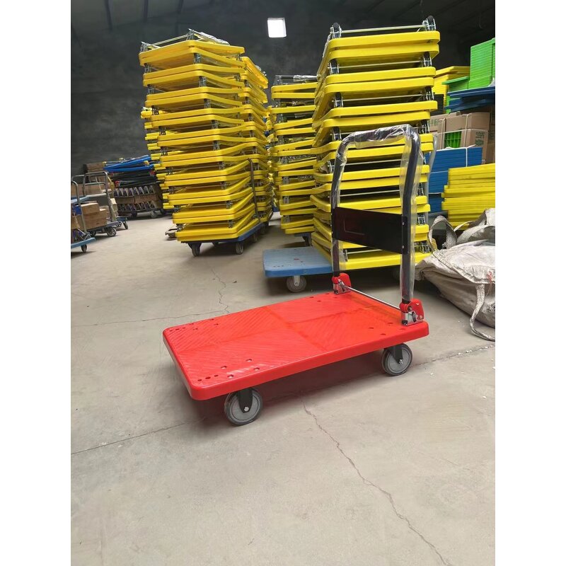 Plastic Hand Truck Manufacturer - Wholesale Heavy Duty with 3 TPR Wheel Foldable Trolley