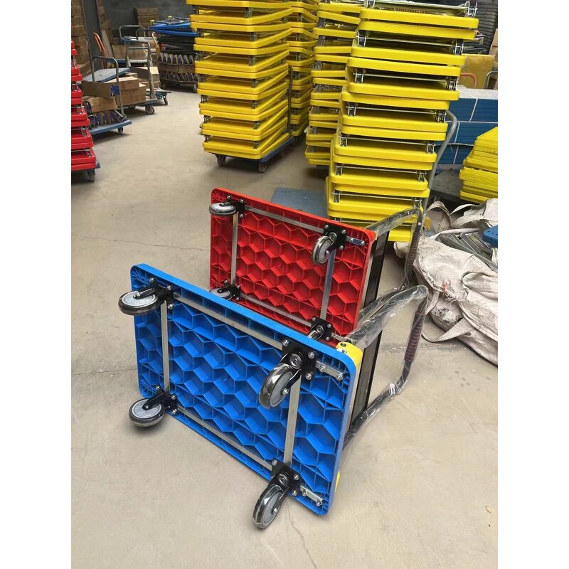 Plastic Hand Truck Manufacturer - Wholesale Heavy Duty with 3 TPR Wheel Foldable Trolley