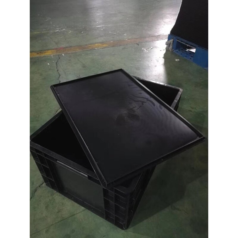 ESD Plastic Tote Box Manufacturer - New European Standard Anti-Static Static Dissipative with Lid