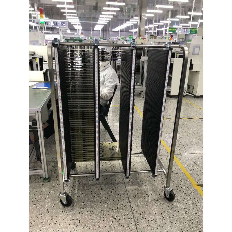 ESD Hand Trolley Manufacturer - Adjustable Anti-Static PCB Turnover Carts Material Storage Rack Plastic