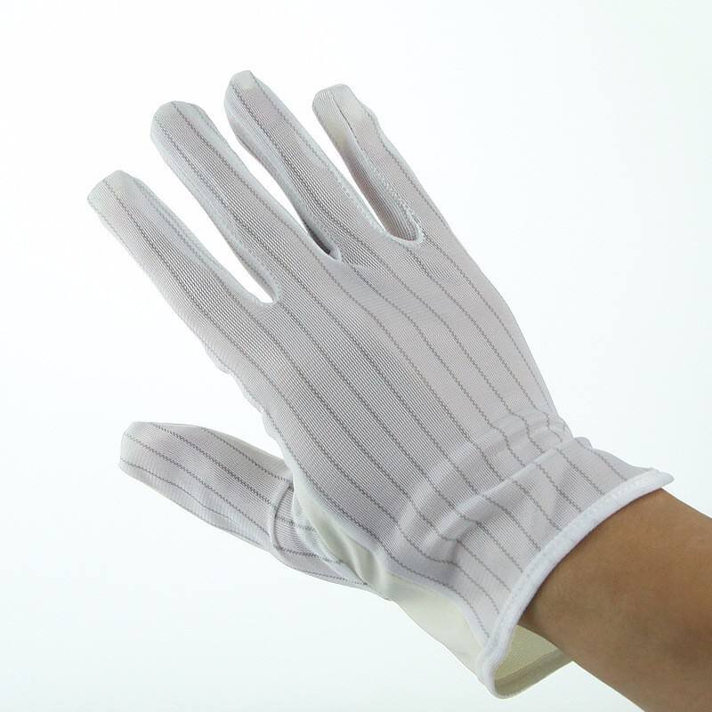 ESD Gloves Manufacturer - Polyurethane Antistatic Carbon Fiber Conductive Polyester Stripes for Hand Arm